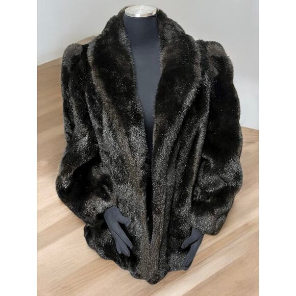 Women's Vintage 1980’s Donnybrook Faux Fur Coat Size 15 - Picture 3 of 16